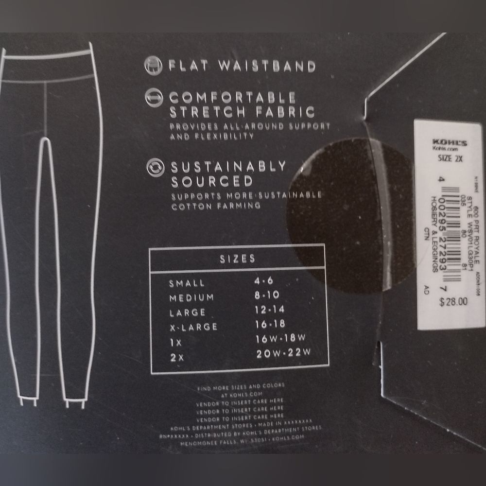 Simply Vera Vera Wang High Rise Leggings - Picture 4 of 5
